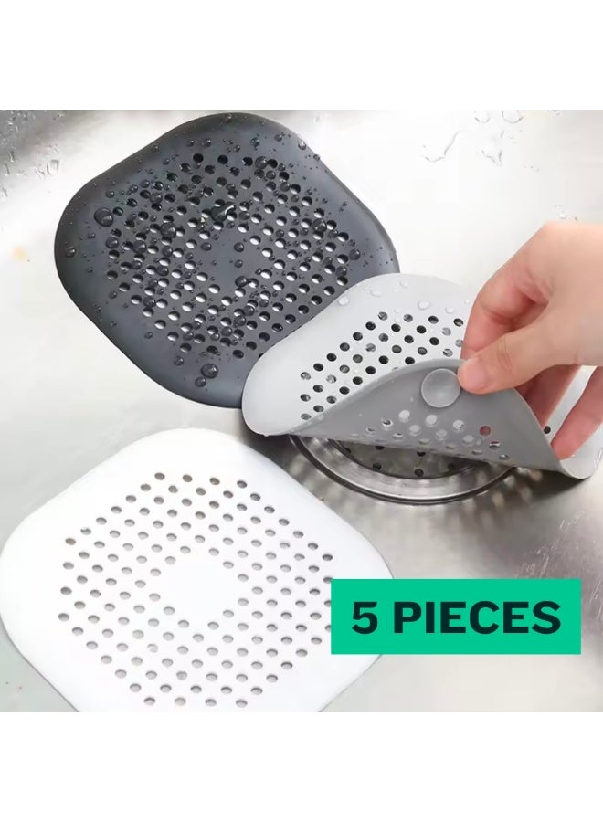 غطاء مصرف سيليكون مانع للانسداد | مصفاة شعر للحمام والمطبخ | سدادة بانيو وأرضية شفط قوية | فلتر مجاري قابل لإعادة الاستخدام - Image 1